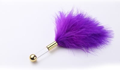 Kietel veer - Kietelaar - Erotiek - Kietelen - Teasen - Flirten - Paars - Strelen - Veer - Pluim - BDSM