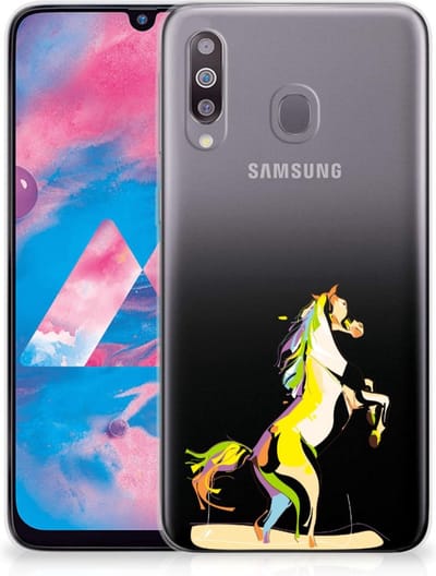 Samsung Galaxy M30 Telefoonhoesje met Naam Horse Color