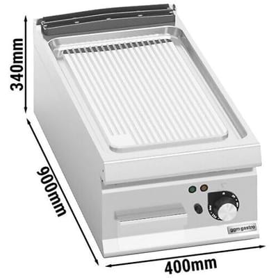 GGM Gastro Elektro Bratplatte - 6,6 kW - Gerillt