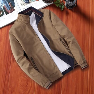 Middelbare en oude jas Heren Zaken Heren Casual jas met opstaande kraag Dubbelzijdig slijtage L gray