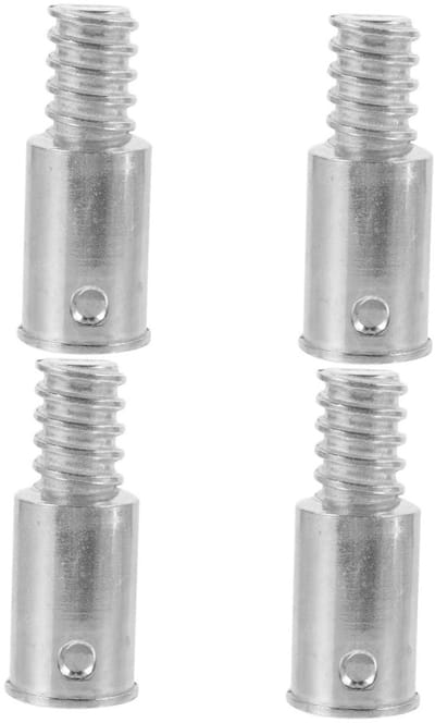 Handvattips Voor Stokken - Telescopische Stokadapter - Reinigingsgereedschap Repareren - Metalen Schroefdraad - 4 Stuks - Zilver