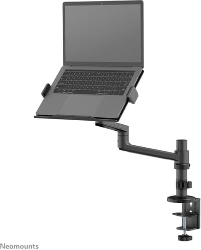 Neomounts NEXT Lite DS20-425BL1 Laptophouder monitorarm - 11.6-17.3" - 0-5 kg - ruimtebesparend T-Rex model - 100% plasticvrije verpakking - universeel - zwart