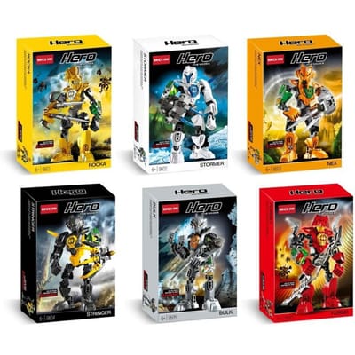Hero Factory Star Warrior Bionicle Bouwstenen Furno Evo Gecombineerde Robot Mech Model Stenen Set Speelgoed Voor Kinderen Vakantiecadeaus