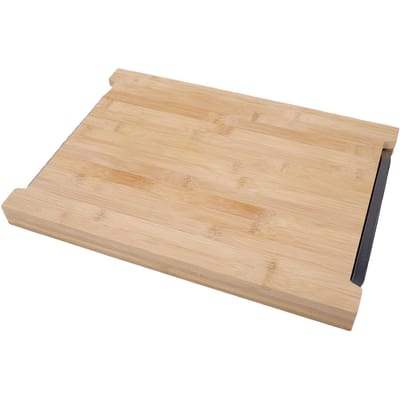Planche à découper avec tiroir Planche à découper de cuisine polyvalente pour fruits, légumes, viande, fromage Facile à nettoyer beige