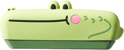 Mondharmonica Kinderen - Muziek Instrument - Muziek Leren - Valbestendig ABS Materiaal - 17 x 6 cm - Krokodil