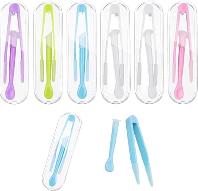 Contactlenzen-inzethulp en pincetten set - 6 stuks voor veilig en gemakkelijk contactlenzen verwijderen, inclusief zuiger en reisaccessoires