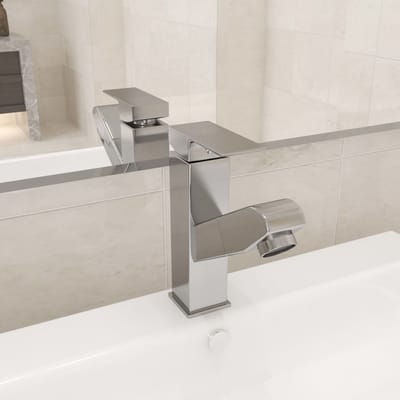 vidaXL - Wastafelkraan - met - uittrekfunctie - 157x172 - mm - zilverkleurig