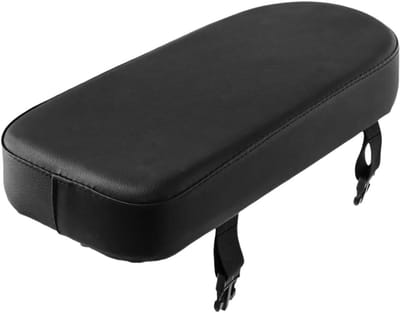 Fietsachterzitkussen - Fietszadel Bankje - Comfortabel Fietsen - PU Leer - 32x15x5 cm - Zwart