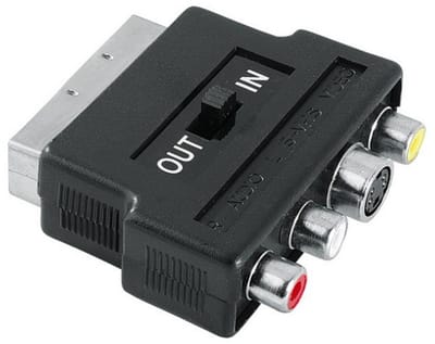 AV Scart-adapter Scart-stekker - RCA/S-Video