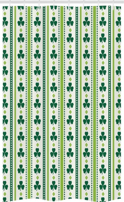 ABAKUHAUS Bloemen – Douchegordijn 120×180 cm – Lindengroen/donkergroen/wit