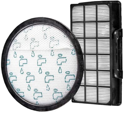 SQOON® filterset geschikt voor Rowenta Silence Force Cyclonic 4AAAA - Gelijk aan model: ZR903701 - motorfilter, ronde filter zonder klemrand, vervanging voor origineel