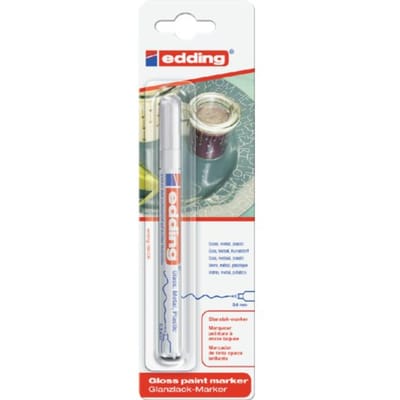 Paintmarker edding 780 op oliebasis 0.8mm wit blister à 1 stuk