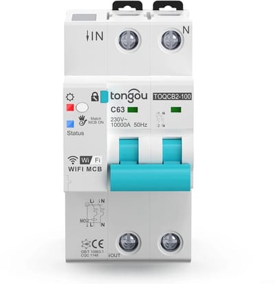 Allecto - Tuya WIFI Stroomonderbreker - Slimme Timer - Blauw - Draadloze Afstandsbediening - Voor Thuisgebruik - Eenvoudige Installatie