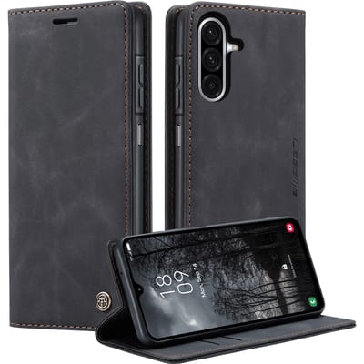 Caseme Samsung Galaxy A57 Business Bookcase Hoesje Zwart