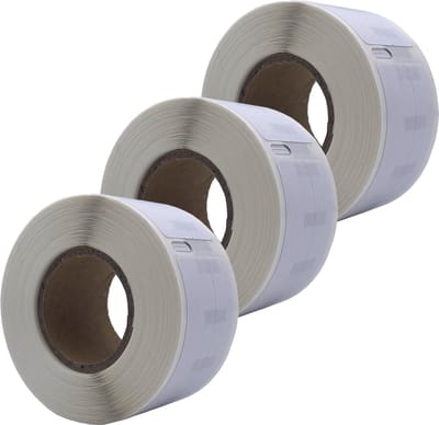 DULA Dymo Compatible labelprinter 550 labels - Wit - 99017 - S0722460 - Hangmapetiketten - 1 rol - 12 x 50 mm - 220 labels per rol