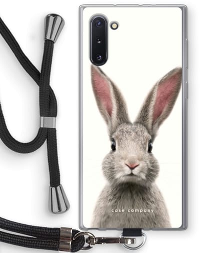 Case Company® - Hoesje met koord geschikt voor Samsung Galaxy Note 10 hoesje met Koord - Daisy - Telefoonhoesje met Zwart Koord - Bescherming aan alle Kanten en Over de Schermrand