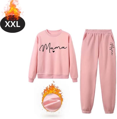 Nivard Joggingpak - Huispak - Volwassenen - Trainingspak - Comfortabel - Joggingsbroek - Tracksuit - Dames - Winter - Roze - XXL
