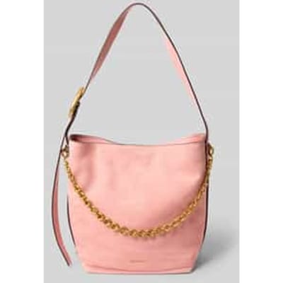 Handtas in leer met labelapplicatie model 'NOLITA'