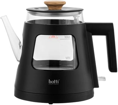 Botti Vivien glazen waterkoker – 0,9 L – 1000 W – Zwart – Professional Series – Modern & veilig