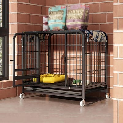 Hondenkooi - Dierenverblijf - Veilig Huisdieren - Uitneembare Bak - 78 x 54 cm - Zwart