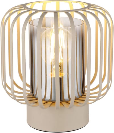 Globo - tafellamp - ALFRED - beige - metaal - Ø 18cm - E27 - 15758T
