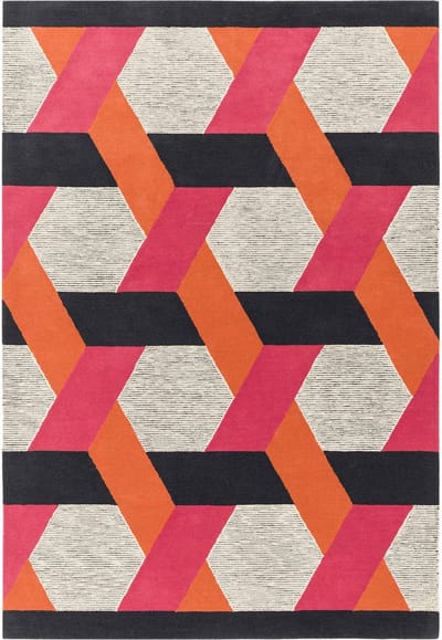 Easy Living - Camden-Rug-orange Vloerkleed - 160x230  - Rechthoek - Laagpolig Tapijt - Modern - Meerkleurig