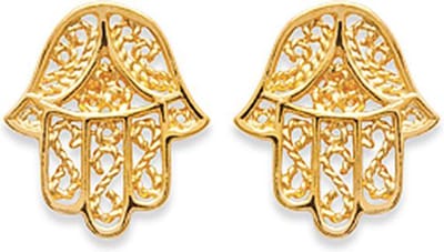 Amanto Oorbellen Doua - 925 Zilver Goudverguld 18KT - Fatima - 10x12mm