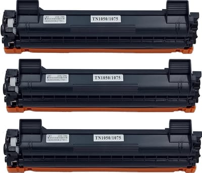 KATRIZ® Huismerk Toner TN1050/TN1075 – 3 Stuks – Compatible met Brother DCP-1610W, HL-1210W, MFC-1910W e.a. – Hoge Capaciteit – Alternatief voor originele cartridges