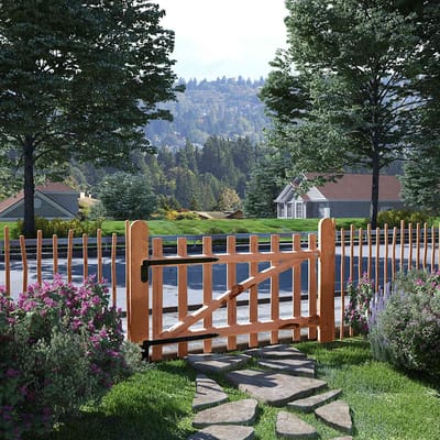 vidaXL - Poort - enkel - 100x60 - cm - geïmpregneerd - hazelaarhout