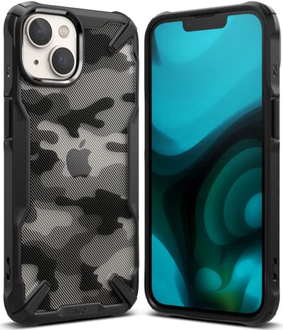 Ringke Fusion X Hoesje Geschikt voor Apple iPhone 14 Plus Camo Zwart