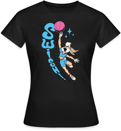 Looney Tunes Lola Bunny Swish! Basketball Ontwerp T-Shirt Dames