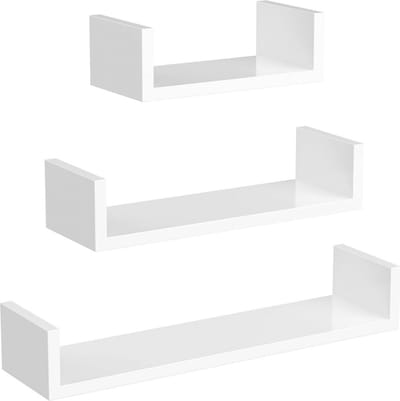 MIRA Home - Wandplank - Set van 3 - Boekenplank - Fotoplank - Muurdecoratie - Planken - 30/45/60x10x15cm