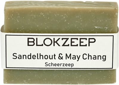 Blokzeep Natuurlijke Scheerzeep Sandelhout & May Chang - 100 gr