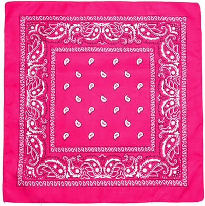 Fako Fashion - Bandana - Hoofddoek - Mondbescherming - Zakdoek - Sjaal - Paisley - Fuchsia