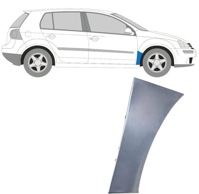 Reparatiepaneel voorspatbord voor Volkswagen Golf 5 2003-2009 / Rechts