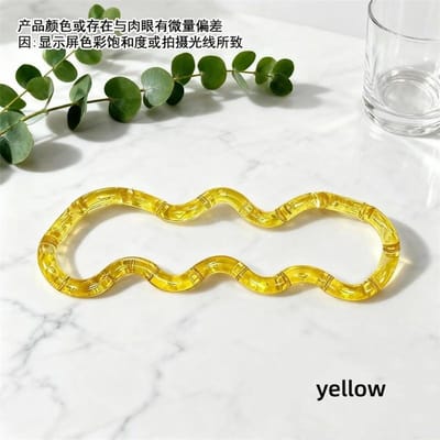 Corde Flexible Déformable Jouet Fidget Nœud de Corde Déformable Jouets Anti-Stress Pression Couleur Arc-en-ciel Corde Déformable Anti-Stress Meilleur Jouet jaune