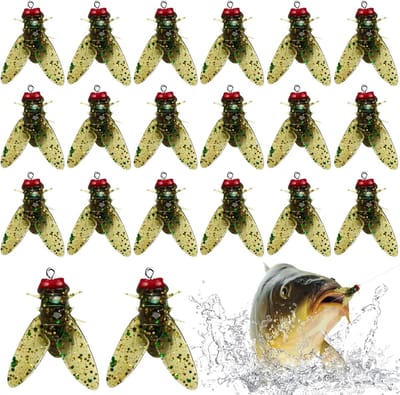 Vliegvis Lokaas Set - Vis aas - Vissen Vangen - Realistisch Ontwerp Aroma - 20 Stuks - Geel