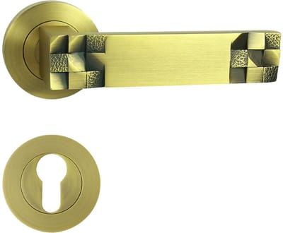 Domino® Deurkrukgarnituur TORO R M3 MAT - Mat bruin - PZ-Profielcilinderset met Ronde Rozette - Deurbeslag van aluminium - Deurklink voor kamerdeur, kantoordeur, kelderdeur en binnendeur