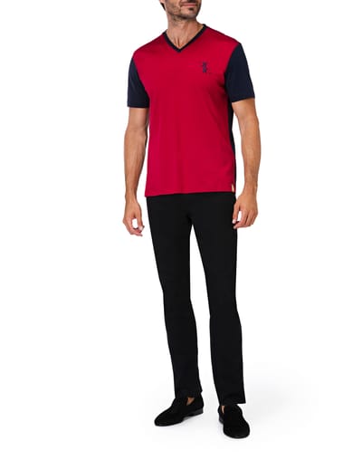 T-Shirt V-Hals Double B