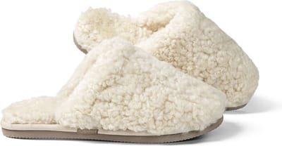 Fellhof Trendy teddy pantoffels maat 36/37 - wit – lamswol - warme pantoffels – wollen pantoffels - sloffen – ademend - isolerend