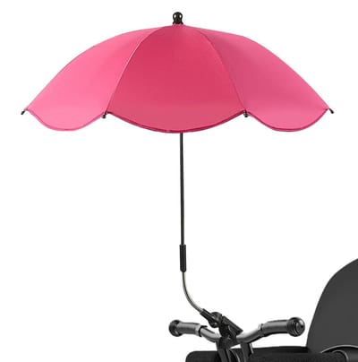 Dailygoods- Parasol UV-bescherming 360° verstelbaar - Kinderwagenparasol - Draagbare Parasol - Strandstoel Parasol - Terasstoel Parasol - 8 veren ondersteuning