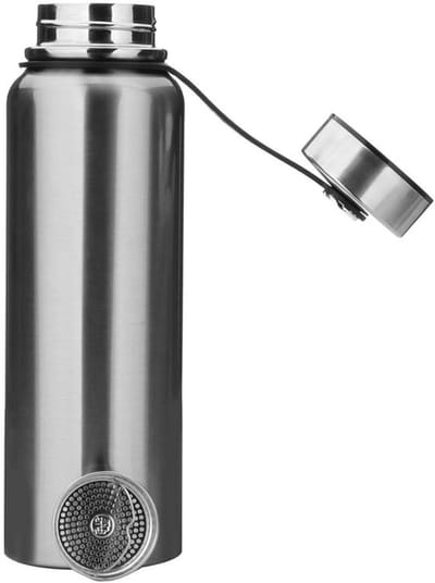Duurzame lekvrije herbruikbare roestvrijstalen waterfles voor sport, fitness en outdoor - 1,5 liter (33 x 9 cm) zilver.