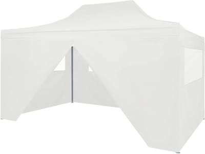 Opvouwbare Feesttent - Tuintent Paviljoen - Buitenfeesten Organiseren - UV Waterbestendig - 3x4 Meter - Wit