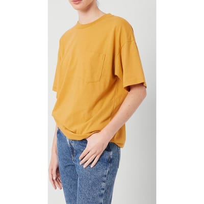 American Vintage Mid-length Crew Neck T-shirt Moutarde Size: XS/S | T-Shirts Outlet | Dames | Geel