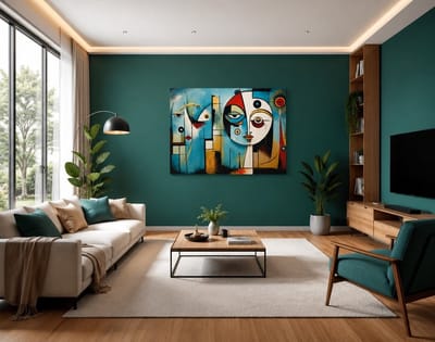 Canvas Schilderij Cubistische Kunst – Luxe Wanddecoratie 100x75 cm
