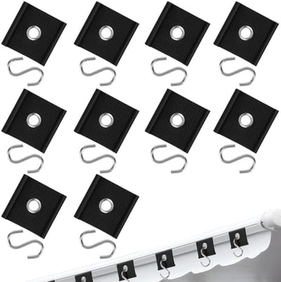 Dailygoods- Luifelhaak 10 Stuks - Hoogwaardig Nylon/Roestvrij Staal - Bevestigingshaken - Voor Tentluifel/Camping/Caravan - Eenvoudig te Gebruiken - Haak