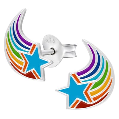WeLoveSilver - Kinderoorbellen - Zilveren oorstekers - Vallende ster