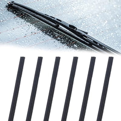 Dailygoods- Ruitenwisserrubber 6 stuks 800 mm - Vervangbaar - Universeel - Hoogwaardig Natuurlijk Rubber - Eenvoudige Installatie - Compatibel met Veel Voertuigen - Ruitenwissers