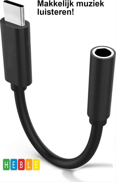 *** Digitale USB-C-naar-3.5mm-AUX-Audio-Adapter met DAC - Hoge Kwaliteit - van Heble® ***