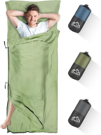 2-in-1 Huttenslaapzak met Voetritssluiting - Comfortabel en Praktisch voor Backpacking en Hutten